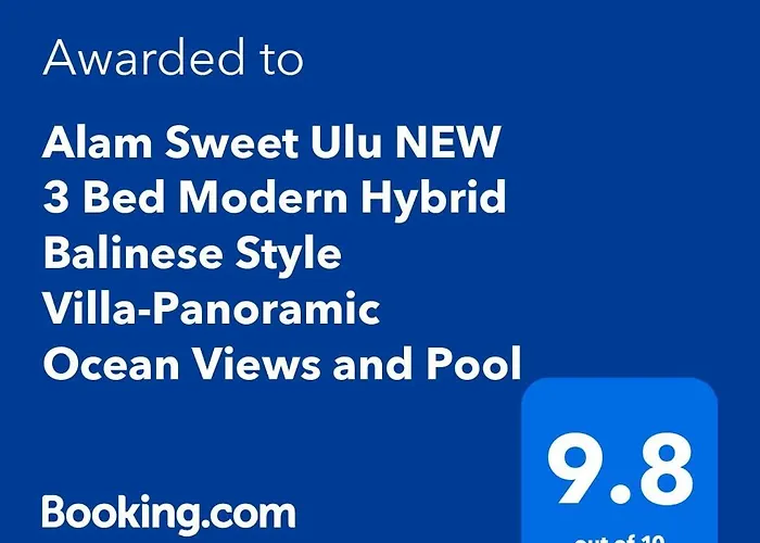 Villa Alam Sweet Ulu-modern "balinese Style Villa" 3 Large Comfy Beds 2 Private Bedrooms, Panoramic Ocean Views Pool Uluwatu (Bali)